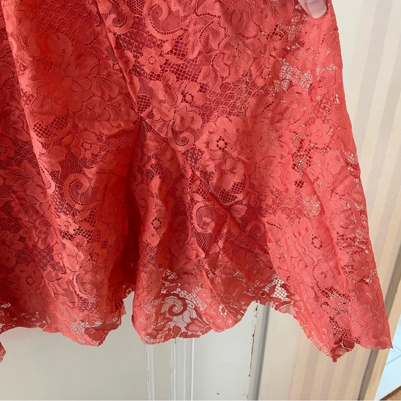 Free People Gilded Lace Mini Dress in Peach, Size L, NWOT - Picture 6 of 13